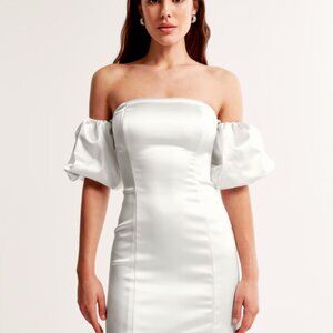 Off-The-Shoulder Puff Sleeve Mini Dress